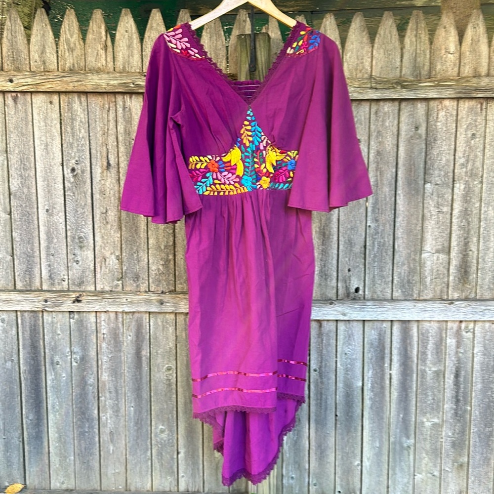Embroidered Mexican dress